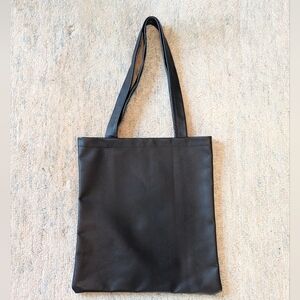 Genuine Leather Black Tote Bag